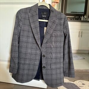 J.Crew Sommerset Italian Wool Blazer - Grey Plaid